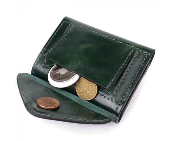 Купить Отменный кошелек в три сложения из натуральной гладкой кожи GRANDE PELLE 22944 Зеленый, фото , изображение 8, характеристики, отзывы