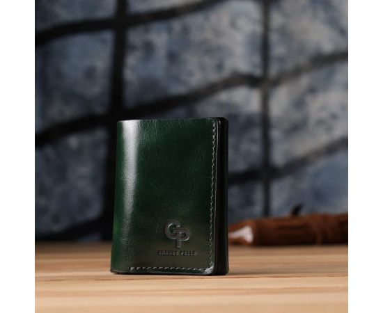 Купить Отменный кошелек в три сложения из натуральной гладкой кожи GRANDE PELLE 22944 Зеленый, фото , изображение 9, характеристики, отзывы