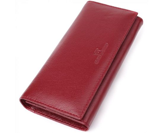 Купить Элегантный кошелек у два сложения из натуральной кожи ST Leather 23065 Бордовый, фото , характеристики, отзывы