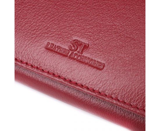Купить Элегантный кошелек у два сложения из натуральной кожи ST Leather 23065 Бордовый, фото , изображение 5, характеристики, отзывы