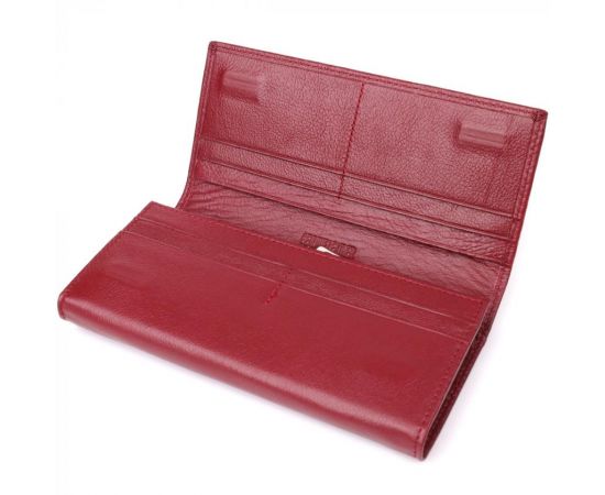 Купить Элегантный кошелек у два сложения из натуральной кожи ST Leather 23065 Бордовый, фото , изображение 6, характеристики, отзывы