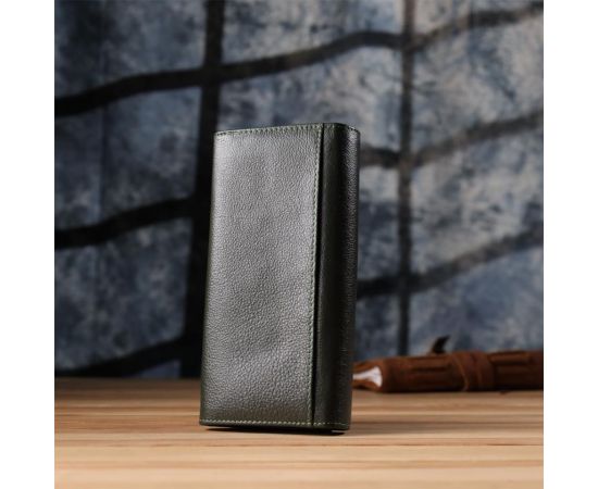 Купить Стильный кошелек у два сложения из натуральной кожи ST Leather 23066 Зеленый, фото , изображение 11, характеристики, отзывы