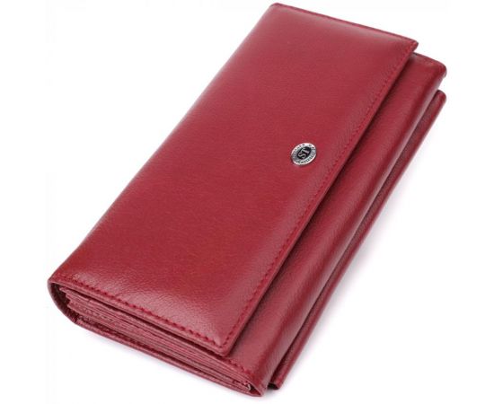 Купить Женский кошелек с карманом для телефона из натуральной кожи ST Leather 23069 Бордовый, фото , характеристики, отзывы