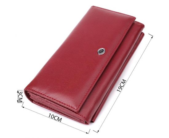 Купить Женский кошелек с карманом для телефона из натуральной кожи ST Leather 23069 Бордовый, фото , изображение 3, характеристики, отзывы