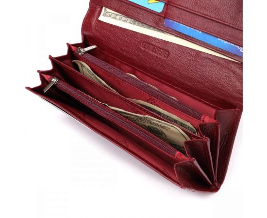Купить Женский кошелек с карманом для телефона из натуральной кожи ST Leather 23069 Бордовый, фото , изображение 7, характеристики, отзывы