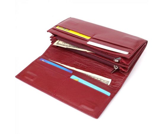 Купить Женский кошелек с карманом для телефона из натуральной кожи ST Leather 23069 Бордовый, фото , изображение 8, характеристики, отзывы