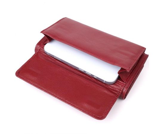 Купить Женский кошелек с карманом для телефона из натуральной кожи ST Leather 23069 Бордовый, фото , изображение 10, характеристики, отзывы