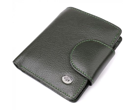Купить Вертикальный женский кошелек из натуральной кожи ST Leather 23070 Зеленый, фото , характеристики, отзывы