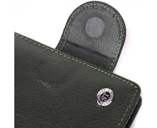 Купить Вертикальный женский кошелек из натуральной кожи ST Leather 23070 Зеленый, фото , изображение 5, характеристики, отзывы