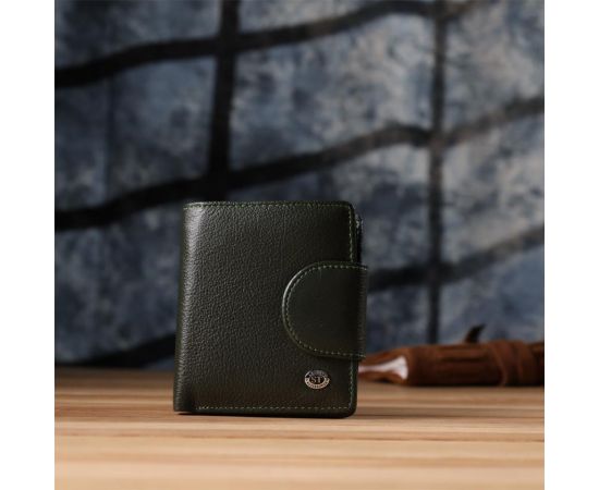 Купить Вертикальный женский кошелек из натуральной кожи ST Leather 23070 Зеленый, фото , изображение 9, характеристики, отзывы