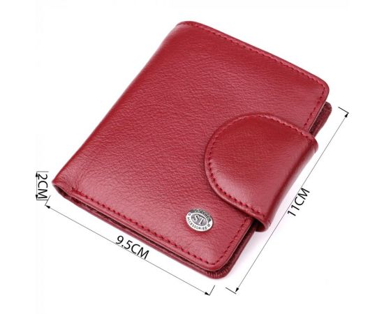 Купить Женский кошелек вертикального формата из натуральной кожи ST Leather 23071 Бордовый, фото , изображение 3, характеристики, отзывы