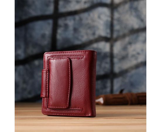 Купить Женский кошелек вертикального формата из натуральной кожи ST Leather 23071 Бордовый, фото , изображение 9, характеристики, отзывы