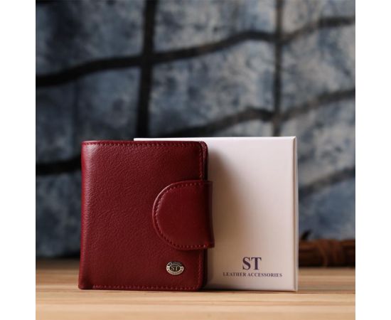Купить Женский кошелек вертикального формата из натуральной кожи ST Leather 23071 Бордовый, фото , изображение 10, характеристики, отзывы