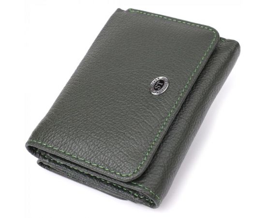 Купить Женский кошелек компактного размера из натуральной кожи ST Leather 23072 Зеленый, фото , характеристики, отзывы