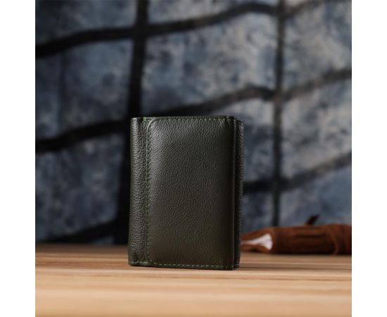 Купить Женский кошелек компактного размера из натуральной кожи ST Leather 23072 Зеленый, фото , изображение 11, характеристики, отзывы