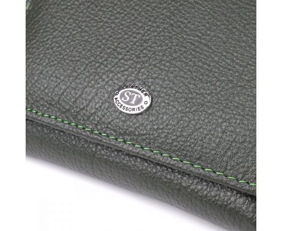 Купить Женский кошелек компактного размера из натуральной кожи ST Leather 23072 Зеленый, фото , изображение 5, характеристики, отзывы