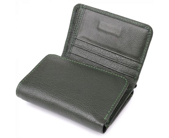 Купить Женский кошелек компактного размера из натуральной кожи ST Leather 23072 Зеленый, фото , изображение 6, характеристики, отзывы