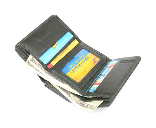 Купить Женский кошелек компактного размера из натуральной кожи ST Leather 23072 Зеленый, фото , изображение 8, характеристики, отзывы