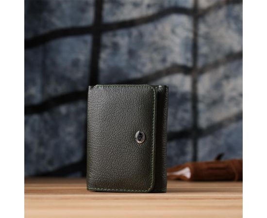 Купить Женский кошелек компактного размера из натуральной кожи ST Leather 23072 Зеленый, фото , изображение 10, характеристики, отзывы