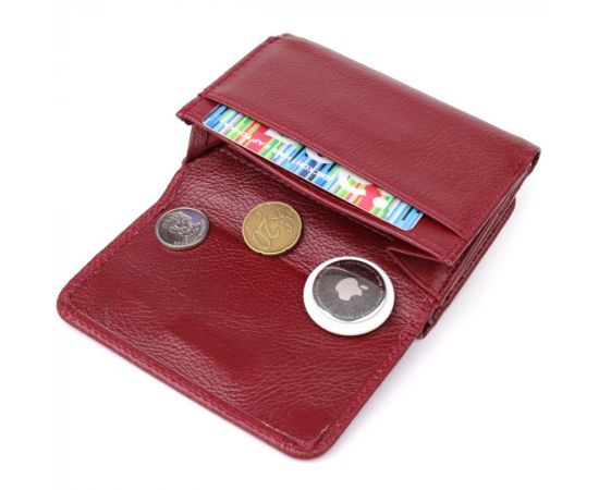 Купить Компактный женский кошелек из натуральной кожи ST Leather 23073 Бордовый, фото , изображение 8, характеристики, отзывы