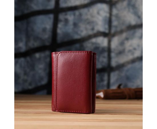 Купить Компактный женский кошелек из натуральной кожи ST Leather 23073 Бордовый, фото , изображение 10, характеристики, отзывы