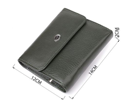 Купить Женский кошелек среднего размера из натуральной кожи ST Leather 23074 Зеленый, фото , изображение 3, характеристики, отзывы