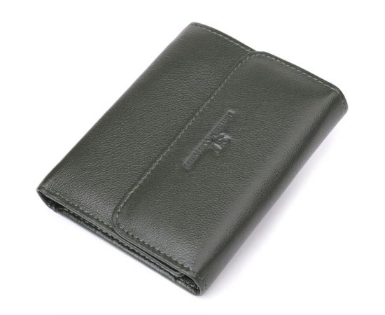 Купить Стильный кошелек среднего размера из натуральной кожи ST Leather 23075 Зеленый, фото , характеристики, отзывы