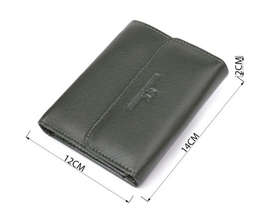 Купить Стильный кошелек среднего размера из натуральной кожи ST Leather 23075 Зеленый, фото , изображение 3, характеристики, отзывы