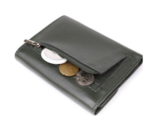 Купить Стильный кошелек среднего размера из натуральной кожи ST Leather 23075 Зеленый, фото , изображение 8, характеристики, отзывы