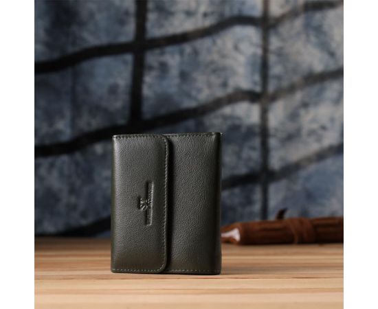 Купить Стильный кошелек среднего размера из натуральной кожи ST Leather 23075 Зеленый, фото , изображение 9, характеристики, отзывы