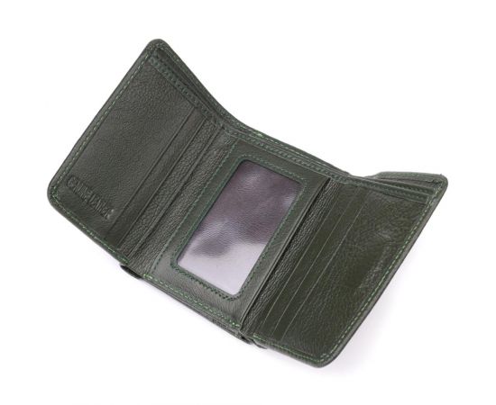Купить Маленький кошелек удобного формата из натуральной кожи ST Leather 23076 Зеленый, фото , изображение 6, характеристики, отзывы