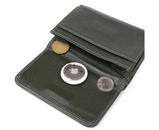 Купить Маленький кошелек удобного формата из натуральной кожи ST Leather 23076 Зеленый, фото , изображение 7, характеристики, отзывы