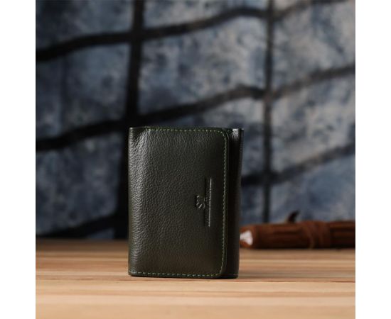 Купить Маленький кошелек удобного формата из натуральной кожи ST Leather 23076 Зеленый, фото , изображение 8, характеристики, отзывы