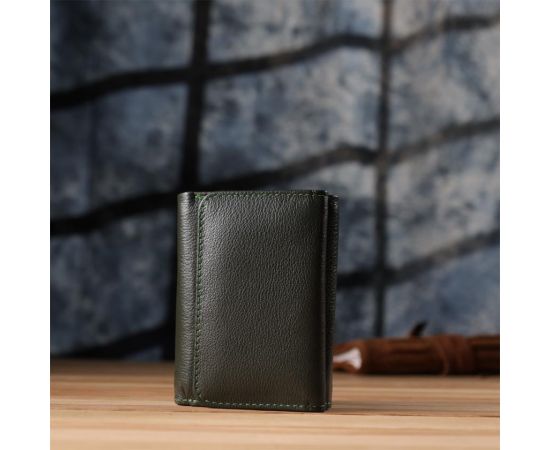 Купить Маленький кошелек удобного формата из натуральной кожи ST Leather 23076 Зеленый, фото , изображение 9, характеристики, отзывы