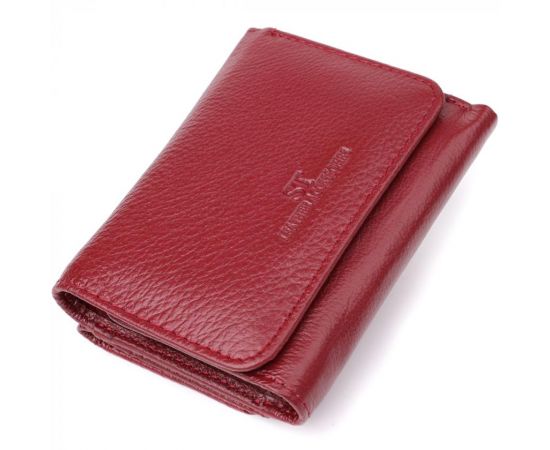 Купить Компактный кошелек удобного формата из натуральной кожи ST Leather 23077 Бордовый, фото , характеристики, отзывы