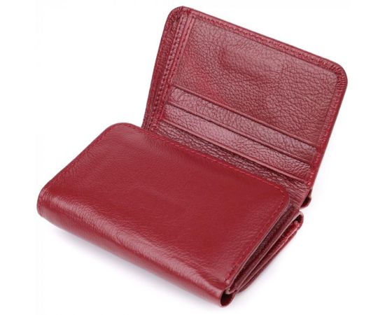 Купить Компактный кошелек удобного формата из натуральной кожи ST Leather 23077 Бордовый, фото , изображение 5, характеристики, отзывы