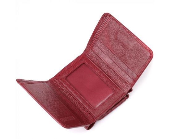 Купить Компактный кошелек удобного формата из натуральной кожи ST Leather 23077 Бордовый, фото , изображение 6, характеристики, отзывы