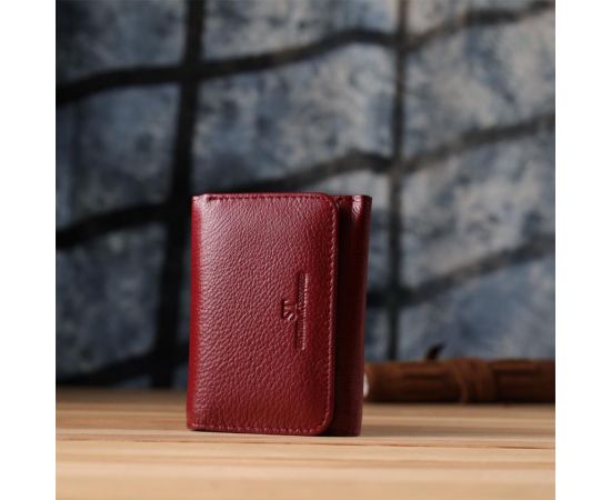 Купить Компактный кошелек удобного формата из натуральной кожи ST Leather 23077 Бордовый, фото , изображение 9, характеристики, отзывы