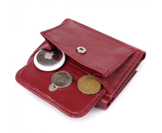 Купить Миниатюрный женский кошелек из натуральной кожи ST Leather 23082 Бордовый, фото , изображение 8, характеристики, отзывы