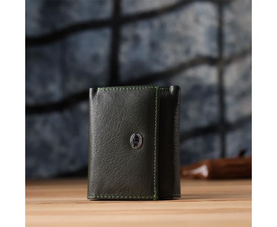 Купить Женский миниатюрный кошелек из натуральной кожи ST Leather 23083 Зеленый, фото , изображение 9, характеристики, отзывы