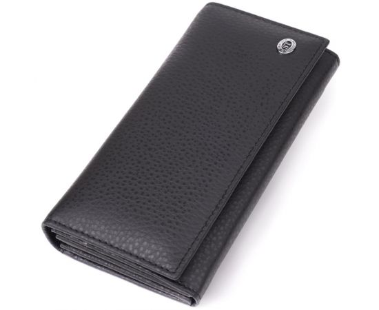 Купить Женский вертикальный кошелек из натуральной кожи ST Leather 23084 Черный, фото , характеристики, отзывы
