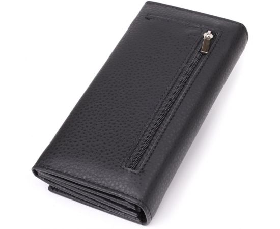 Купить Женский вертикальный кошелек из натуральной кожи ST Leather 23084 Черный, фото , изображение 2, характеристики, отзывы