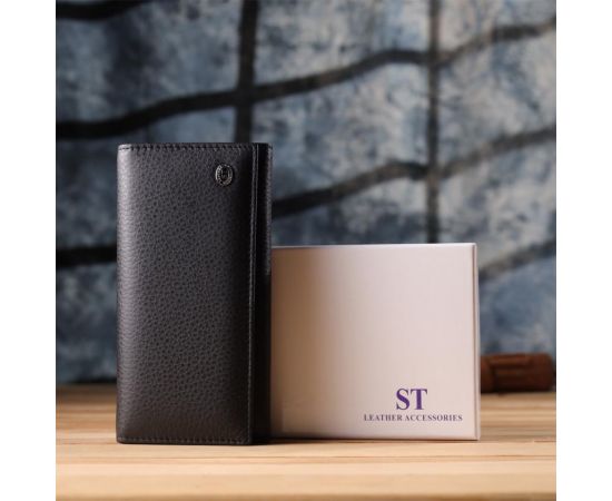 Купить Женский вертикальный кошелек из натуральной кожи ST Leather 23084 Черный, фото , изображение 11, характеристики, отзывы