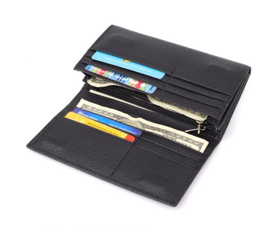 Купить Женский вертикальный кошелек из натуральной кожи ST Leather 23084 Черный, фото , изображение 6, характеристики, отзывы