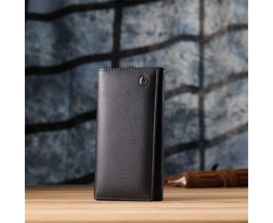 Купить Женский вертикальный кошелек из натуральной кожи ST Leather 23084 Черный, фото , изображение 9, характеристики, отзывы