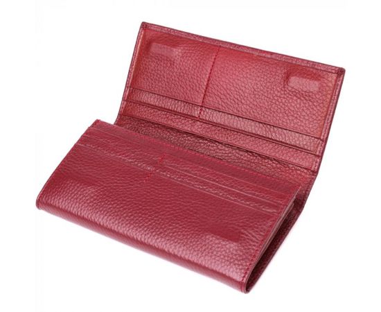 Купить Практичный вертикальный кошелек из натуральной кожи ST Leather 23085 Бордовый, фото , изображение 5, характеристики, отзывы