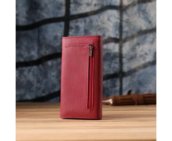 Купить Яркий вертикальный кошелек из натуральной кожи ST Leather 23087 Красный, фото , изображение 11, характеристики, отзывы