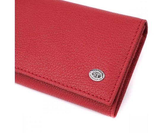 Купить Яркий вертикальный кошелек из натуральной кожи ST Leather 23087 Красный, фото , изображение 7, характеристики, отзывы
