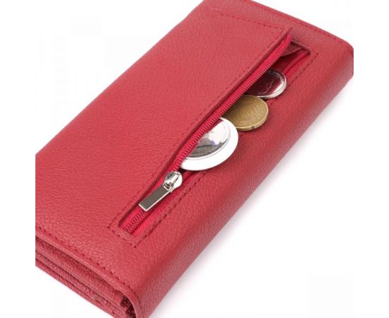 Купить Яркий вертикальный кошелек из натуральной кожи ST Leather 23087 Красный, фото , изображение 9, характеристики, отзывы