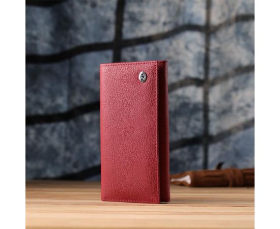 Купить Яркий вертикальный кошелек из натуральной кожи ST Leather 23087 Красный, фото , изображение 10, характеристики, отзывы